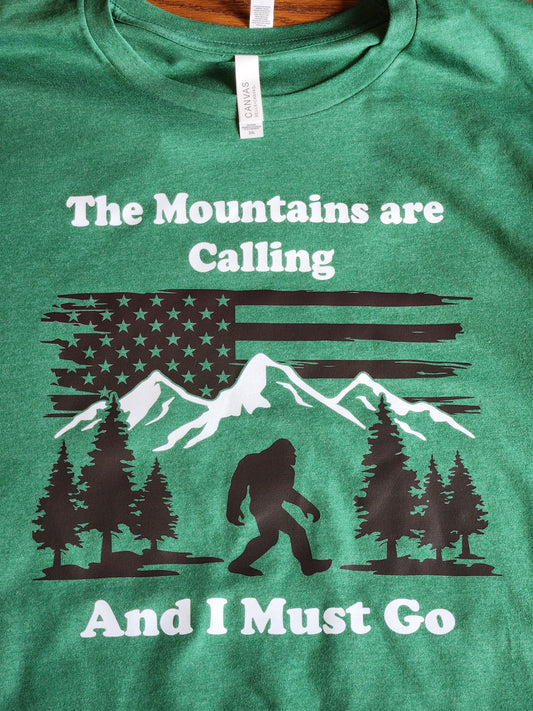 The mountains are calling and I must go ADULT TEES