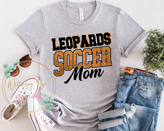 Soccer Mom Leopards  ADULT TEES