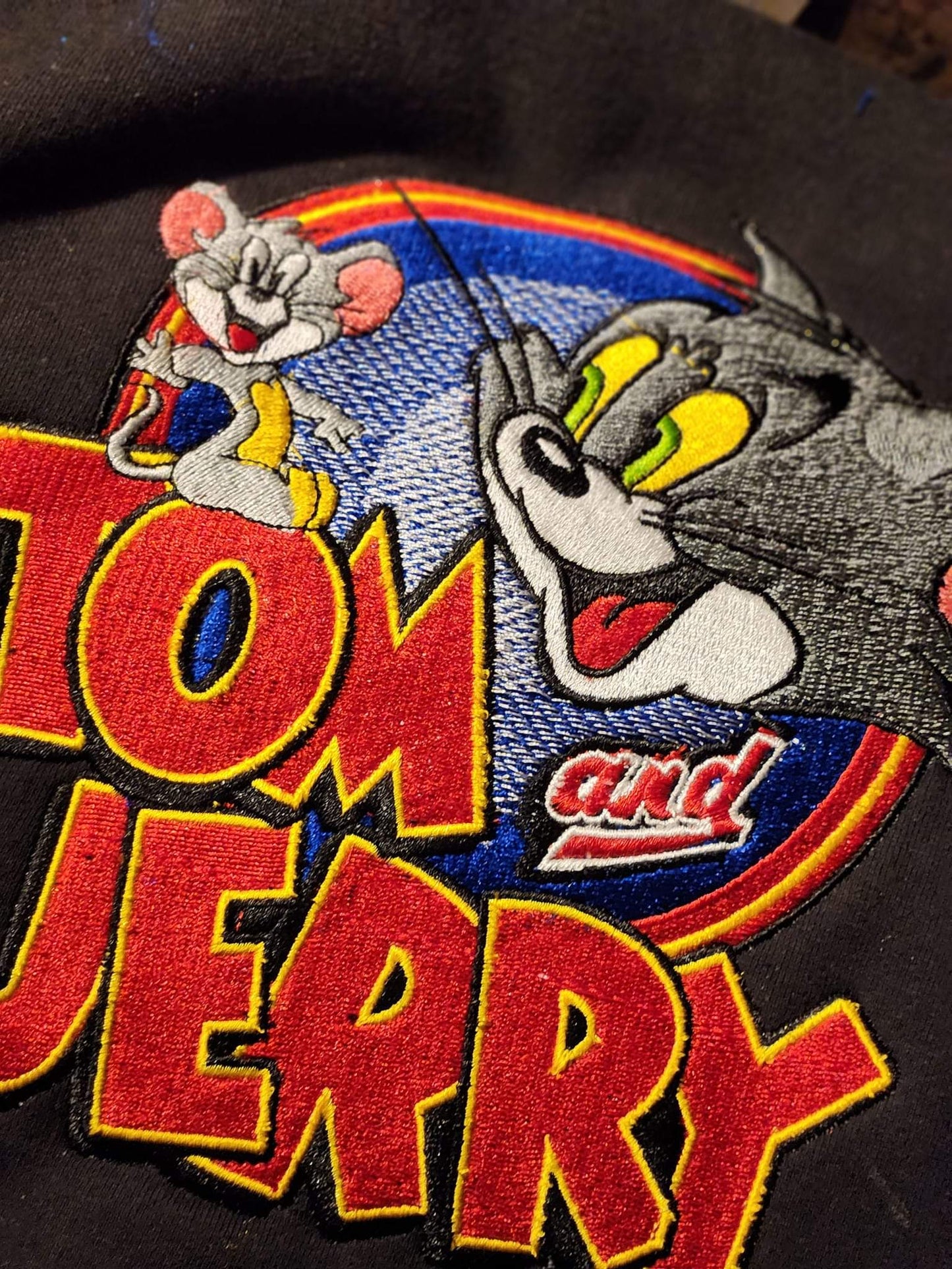Tom & Jerry Embroidered custom Hoodie